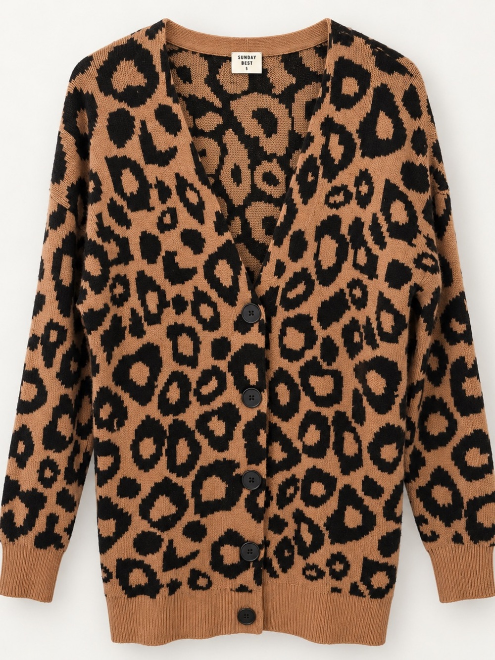 Aritzia Sunday Best Leopard Print Cardigan Size Small